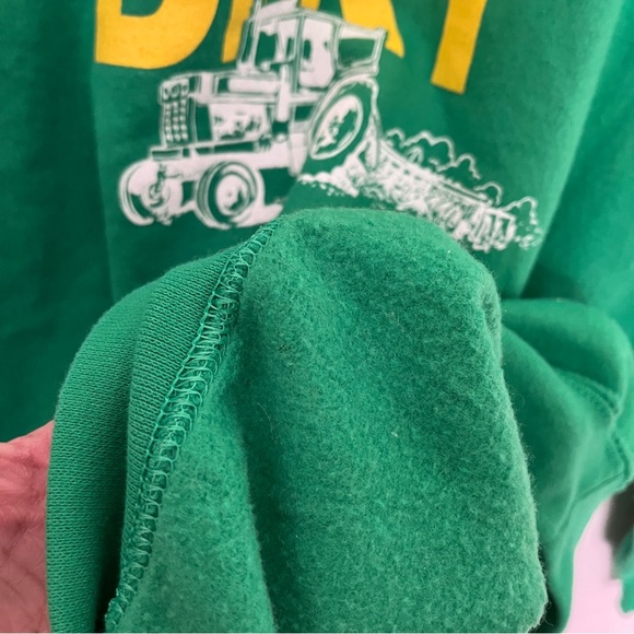 Gildan Green & Yellow Tractor Sweatshirt - Picture 3 of 6